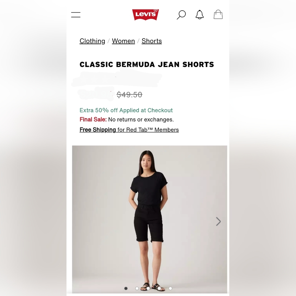 Levis 512 Bermuda Shorts